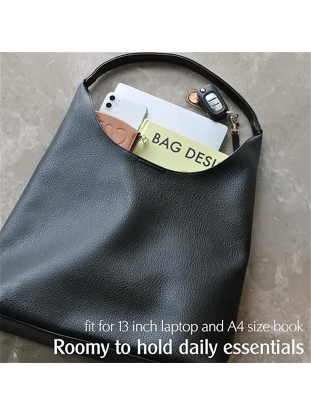 Hobo Bags Soft Vegan Leather Shoulder Handbag Slouchy Tote Purses